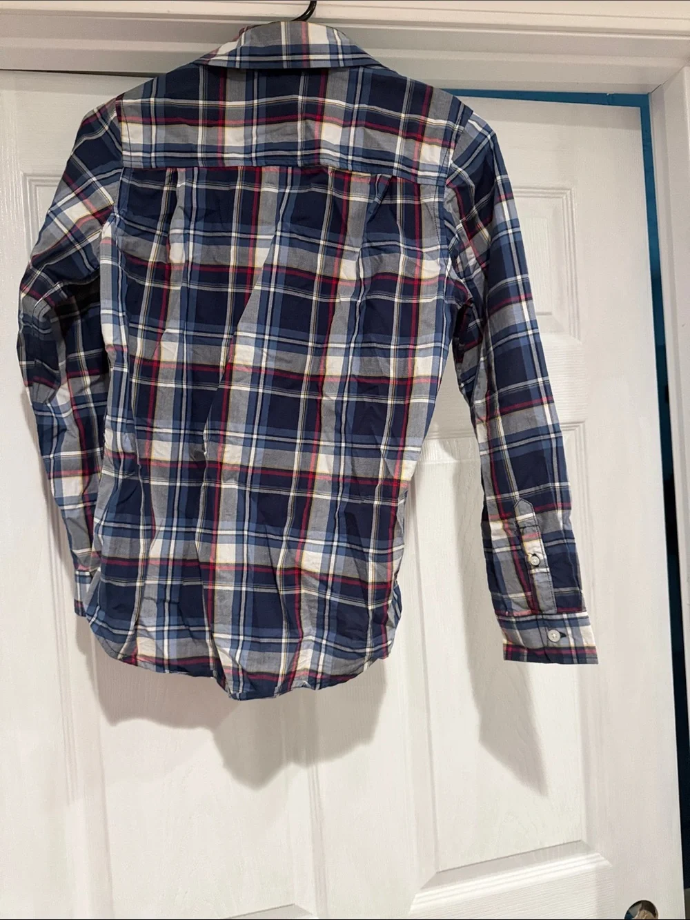 The Children's Place Navy, White & Red Plaid Button-Down Shirt